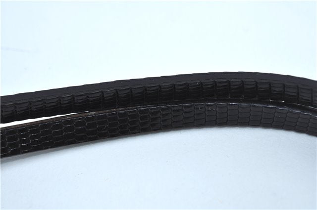 Authentic GUCCI Shoulder Hand Bag Purse Velour Leather Black J4748