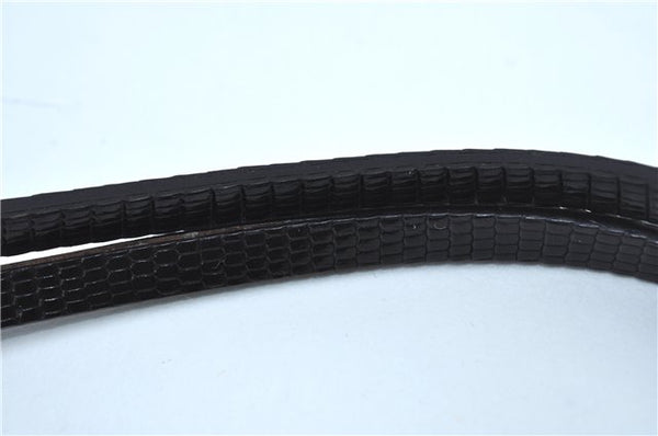 Authentic GUCCI Shoulder Hand Bag Purse Velour Leather Black J4748