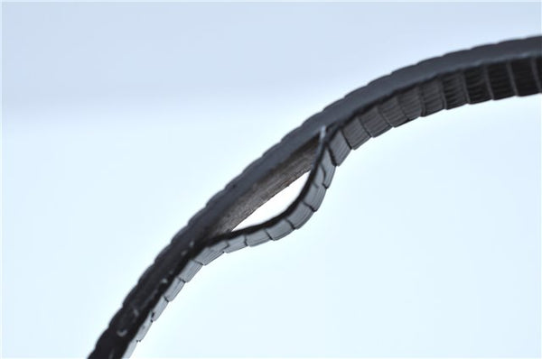 Authentic GUCCI Shoulder Hand Bag Purse Velour Leather Black J4748