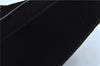 Authentic GUCCI Shoulder Hand Bag Purse Velour Leather Black J4748
