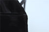 Authentic GUCCI Shoulder Hand Bag Purse Velour Leather Black J4748