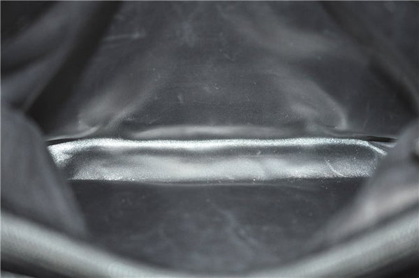 Authentic GUCCI Shoulder Hand Bag Purse Velour Leather Black J4748