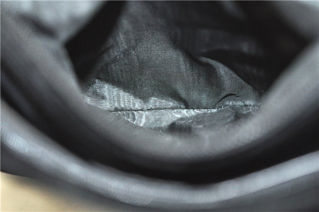 Authentic GUCCI Shoulder Hand Bag Purse Velour Leather Black J4748