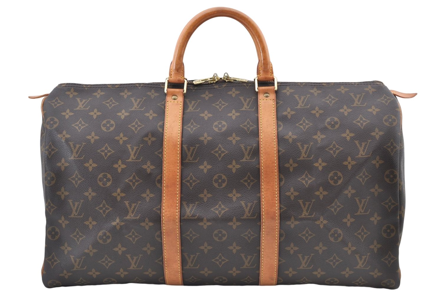 Authentic Louis Vuitton Monogram Keepall 50 Travel Boston Bag M41426 LV J4754