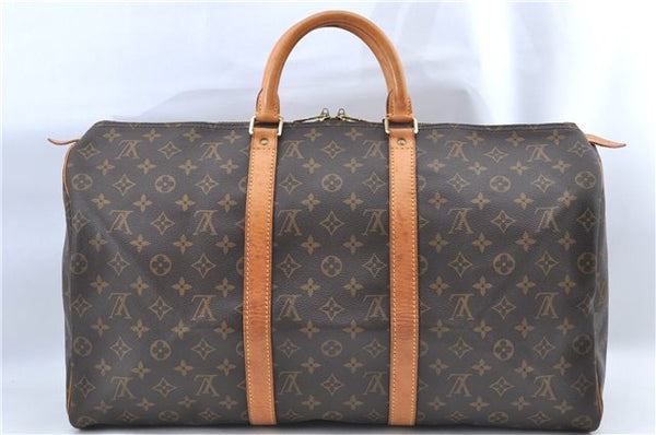 Authentic Louis Vuitton Monogram Keepall 50 Travel Boston Bag M41426 LV J4754