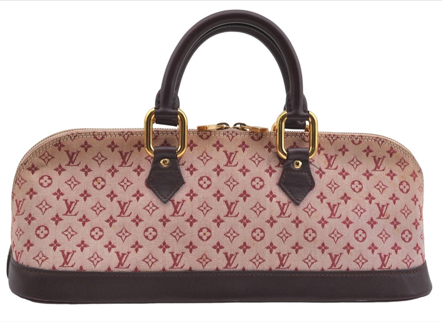 Authentic Louis Vuitton Monogram Mini Alma Ron Hand Bag Pink M92207 LV J4765