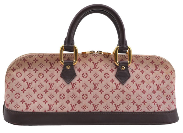 Authentic Louis Vuitton Monogram Mini Alma Ron Hand Bag Pink M92207 LV J4765