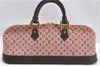 Authentic Louis Vuitton Monogram Mini Alma Ron Hand Bag Pink M92207 LV J4765