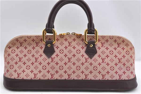 Authentic Louis Vuitton Monogram Mini Alma Ron Hand Bag Pink M92207 LV J4765