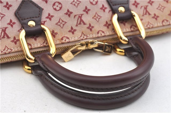 Authentic Louis Vuitton Monogram Mini Alma Ron Hand Bag Pink M92207 LV J4765