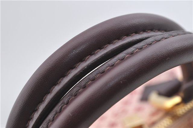 Authentic Louis Vuitton Monogram Mini Alma Ron Hand Bag Pink M92207 LV J4765