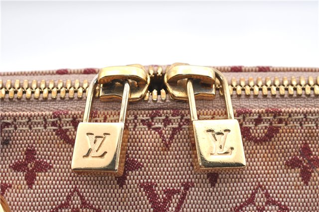 Authentic Louis Vuitton Monogram Mini Alma Ron Hand Bag Pink M92207 LV J4765