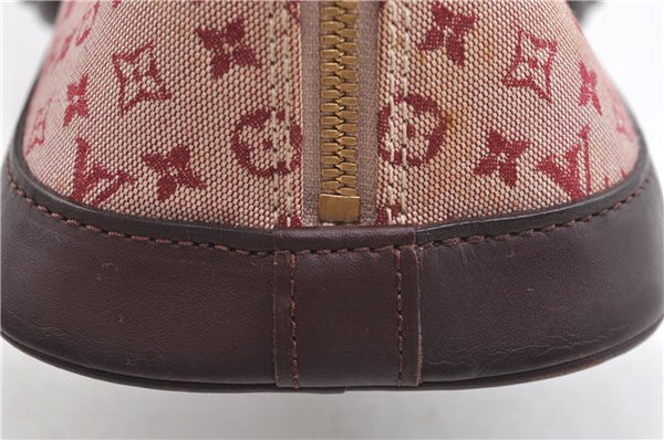 Authentic Louis Vuitton Monogram Mini Alma Ron Hand Bag Pink M92207 LV J4765