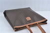 Authentic CELINE Macadam Blason Shoulder Tote Bag PVC Leather Brown J4769