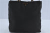 Authentic PRADA Nylon Tessuto Nylon Leather Shoulder Hand Bag Black J4885