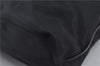 Authentic PRADA Nylon Tessuto Nylon Leather Shoulder Hand Bag Black J4885