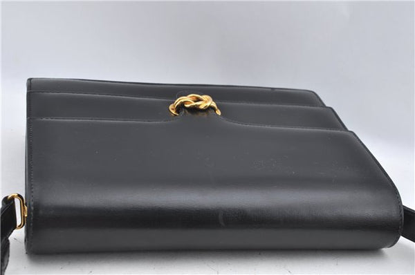 Authentic GUCCI Shoulder Cross Body Hand Bag Purse Leather Black J4957