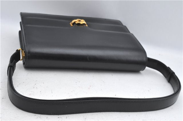 Authentic GUCCI Shoulder Cross Body Hand Bag Purse Leather Black J4957