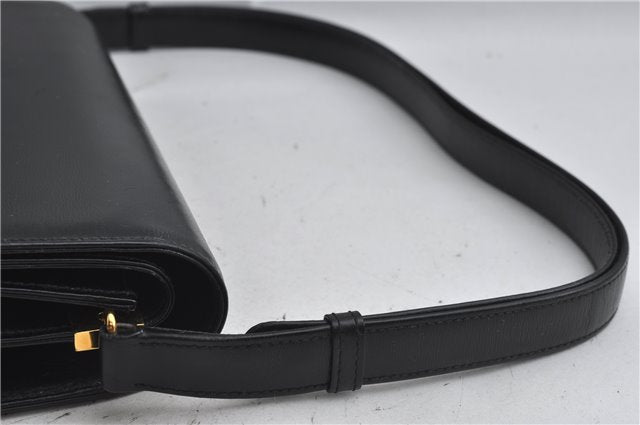 Authentic GUCCI Shoulder Cross Body Hand Bag Purse Leather Black J4957