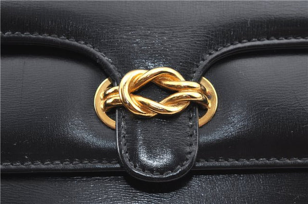 Authentic GUCCI Shoulder Cross Body Hand Bag Purse Leather Black J4957