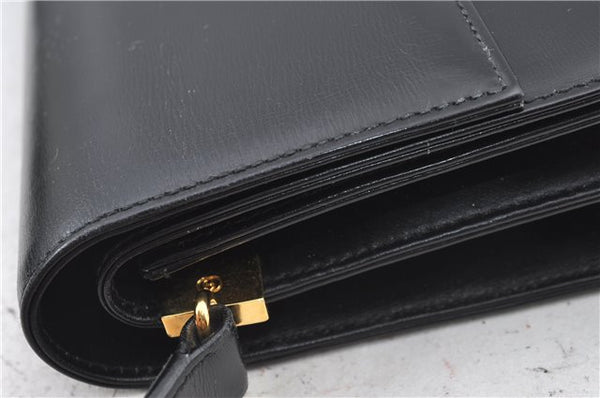 Authentic GUCCI Shoulder Cross Body Hand Bag Purse Leather Black J4957