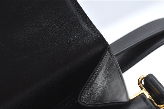 Authentic GUCCI Shoulder Cross Body Hand Bag Purse Leather Black J4957