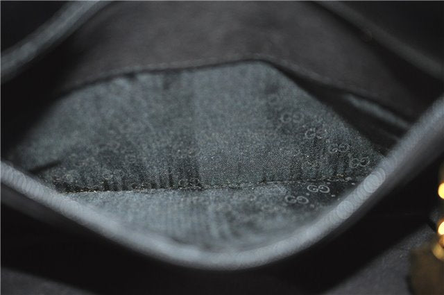 Authentic GUCCI Shoulder Cross Body Hand Bag Purse Leather Black J4957