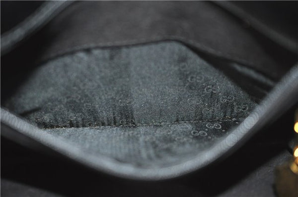 Authentic GUCCI Shoulder Cross Body Hand Bag Purse Leather Black J4957