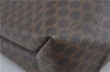 Authentic CELINE Macadam Blason Shoulder Tote Bag PVC Leather Brown J4958