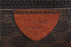 Authentic CELINE Macadam Blason Shoulder Tote Bag PVC Leather Brown J4958