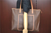 Authentic CELINE Macadam Blason Shoulder Tote Bag PVC Leather Brown J4958