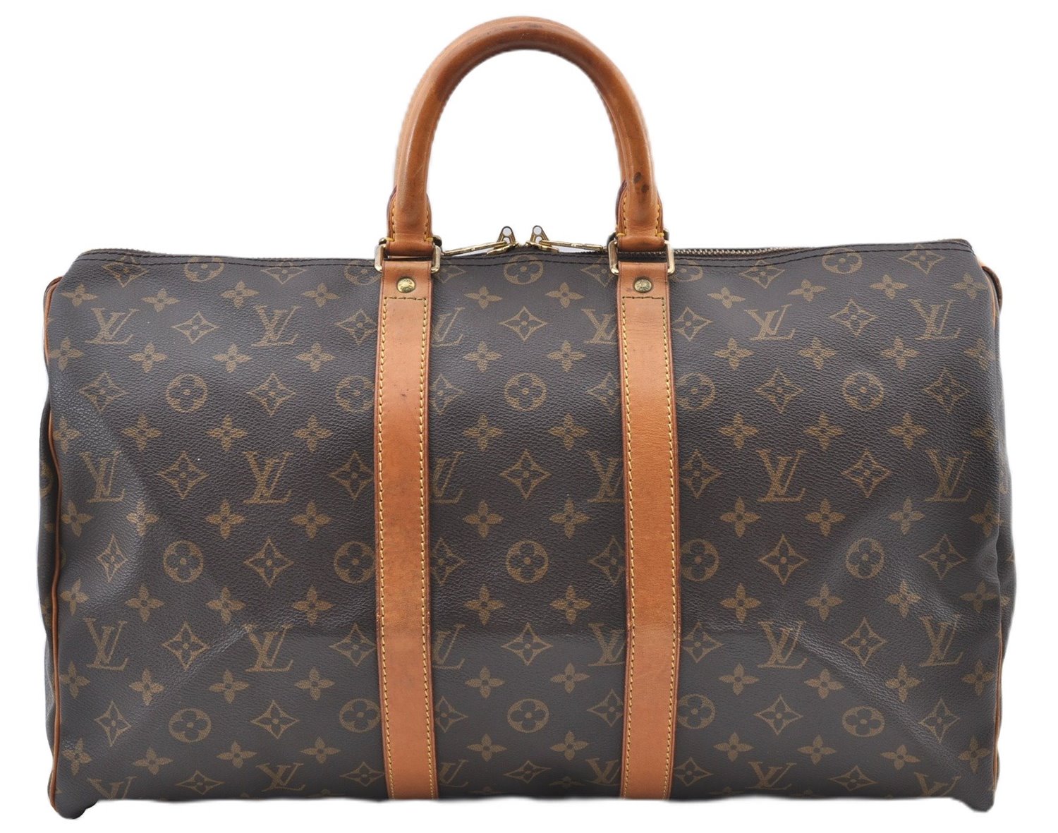 Authentic Louis Vuitton Monogram Keepall 45 Travel Boston Bag M41428 LV J5002