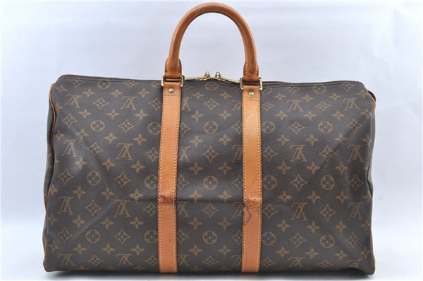 Authentic Louis Vuitton Monogram Keepall 45 Travel Boston Bag M41428 LV J5002