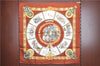 Authentic HERMES Carre 90 Scarf "CHEVAUX DE TRAIT" Silk Brown Box J5078