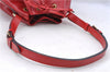 Authentic Louis Vuitton Epi Petit Noe Shoulder Drawstring Bag M44107 Red J5089