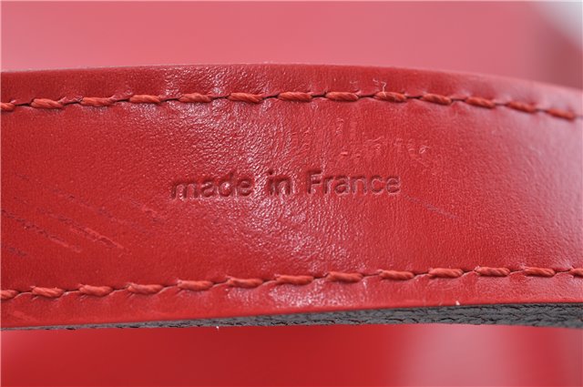 Authentic Louis Vuitton Epi Petit Noe Shoulder Drawstring Bag M44107 Red J5089