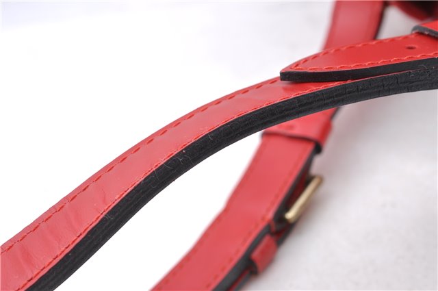 Authentic Louis Vuitton Epi Petit Noe Shoulder Drawstring Bag M44107 Red J5089