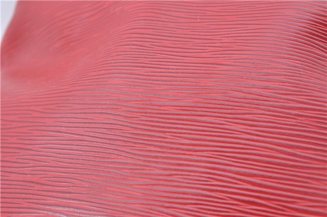 Authentic Louis Vuitton Epi Petit Noe Shoulder Drawstring Bag M44107 Red J5089