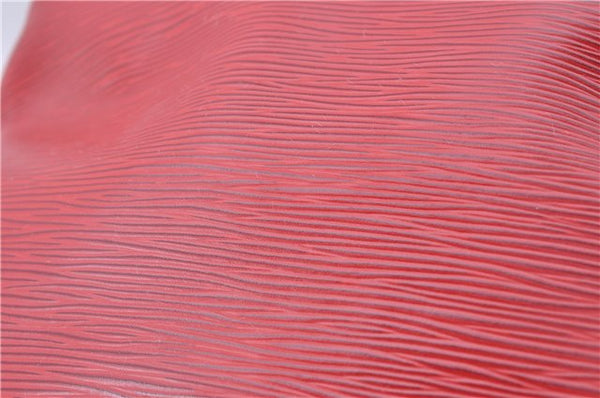 Authentic Louis Vuitton Epi Petit Noe Shoulder Drawstring Bag M44107 Red J5089