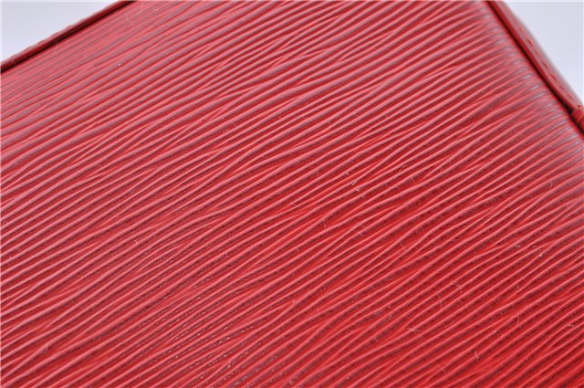 Authentic Louis Vuitton Epi Petit Noe Shoulder Drawstring Bag M44107 Red J5089