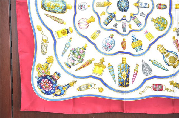 Authentic HERMES Carre 90 Scarf "pourvu qu'on ait l'ivresse" Silk Red J5099