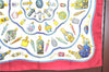 Authentic HERMES Carre 90 Scarf "pourvu qu'on ait l'ivresse" Silk Red J5099