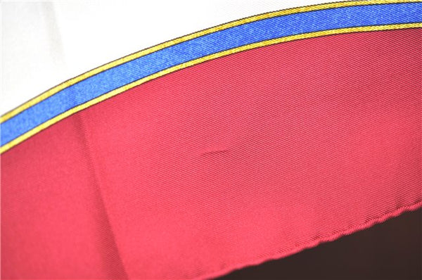 Authentic HERMES Carre 90 Scarf "pourvu qu'on ait l'ivresse" Silk Red J5099