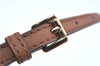 Authentic Michael Kors Vintage PVC Leather Shoulder Cross Body Bag Brown J5113
