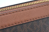 Authentic Michael Kors Vintage PVC Leather Shoulder Cross Body Bag Brown J5113