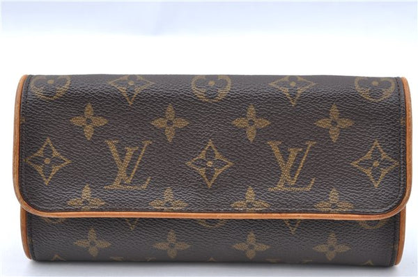 Authentic Louis Vuitton Monogram Pochette Twin PM Shoulder Bag M51854 LV J5123
