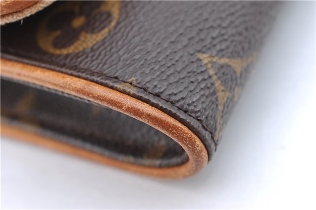 Authentic Louis Vuitton Monogram Pochette Twin PM Shoulder Bag M51854 LV J5123