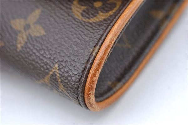 Authentic Louis Vuitton Monogram Pochette Twin PM Shoulder Bag M51854 LV J5123