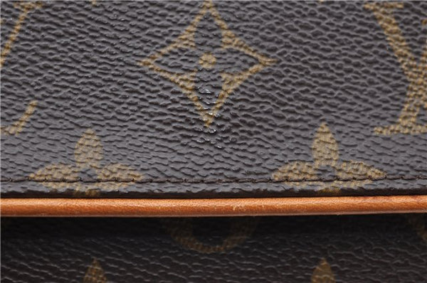 Authentic Louis Vuitton Monogram Pochette Twin PM Shoulder Bag M51854 LV J5123