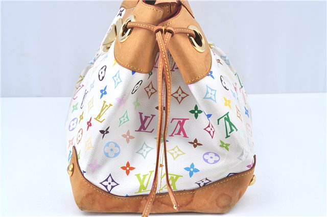 Authentic Louis Vuitton Monogram Multicolor Ursula Hand Bag M40123 White J5144